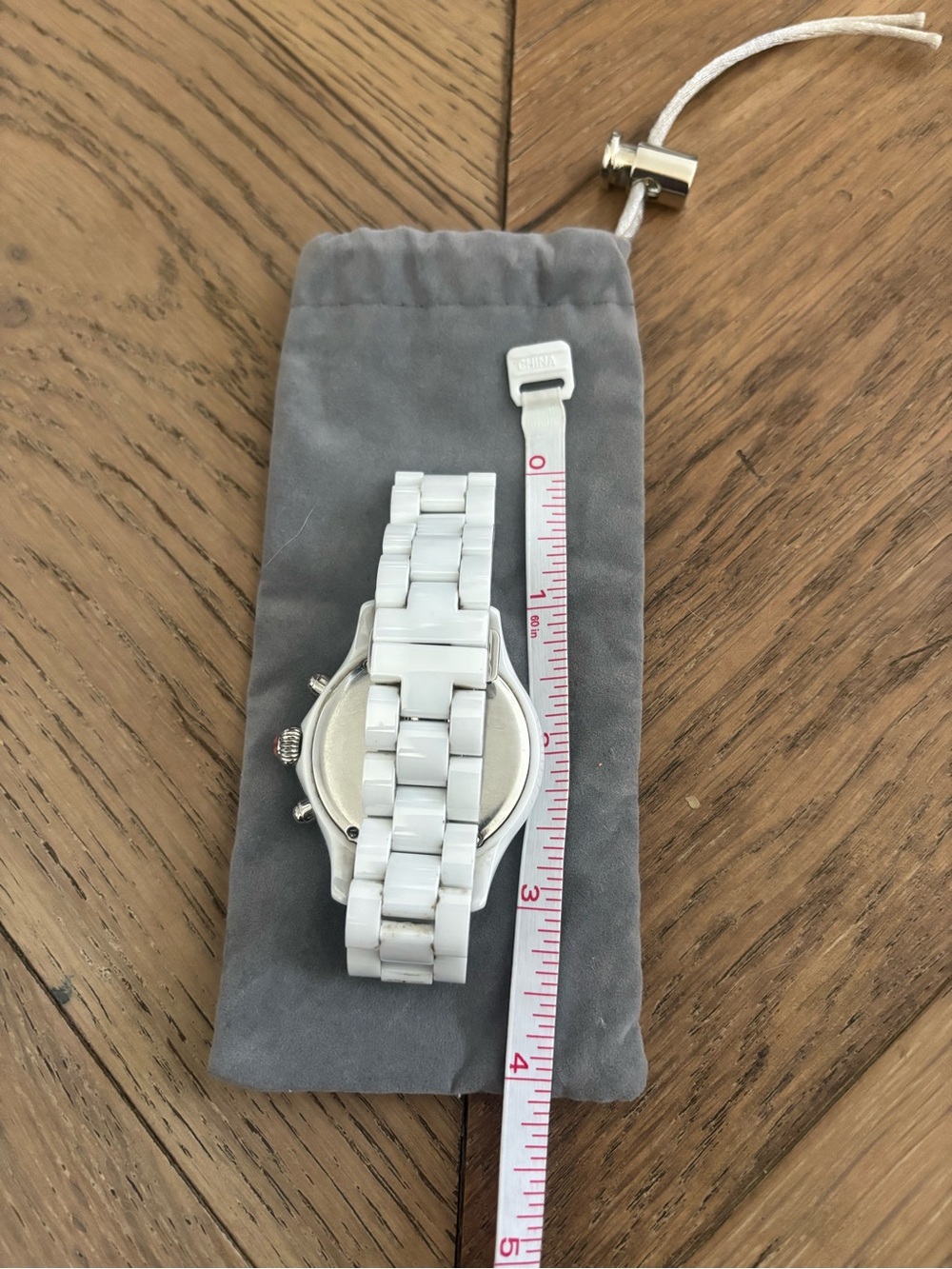 Michele Jetway Diamond White Ceramic Chronograph Watch MWW17B000001 - Picture 9 of 12